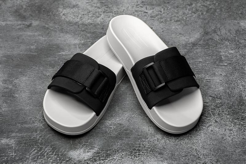 Black Nobull Ivory Adjustable Men's Slides | CA Q1193M